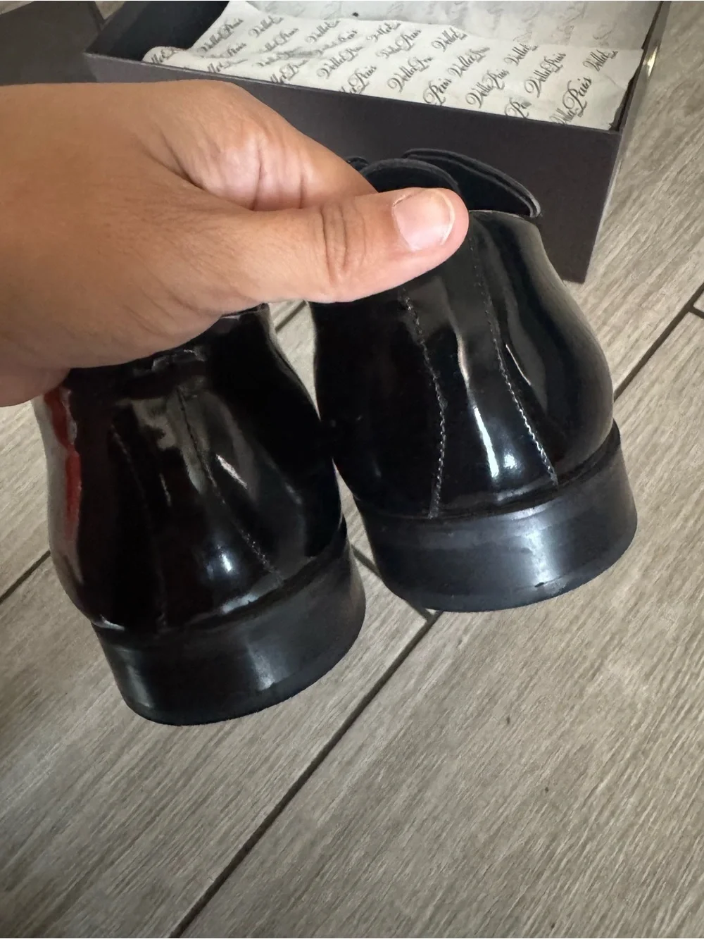 Men's Black Patent Oxford Dress Shoes
